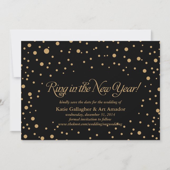 New Years Eve Save the Date Announcement (Front)