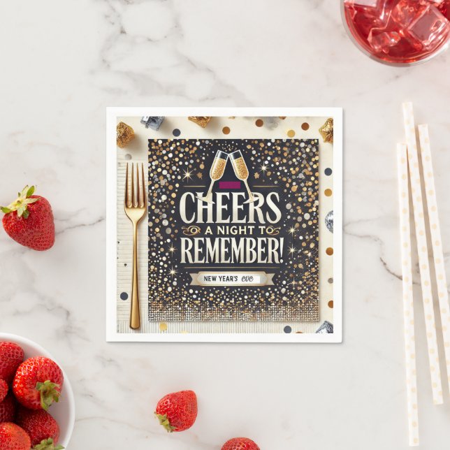 New Years Eve Standard Cocktail Napkins (Insitu)