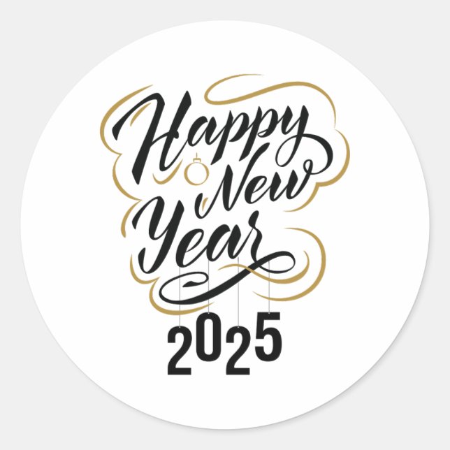 New Year's Eve Sticker | 2025 Celebration Decal (Front)