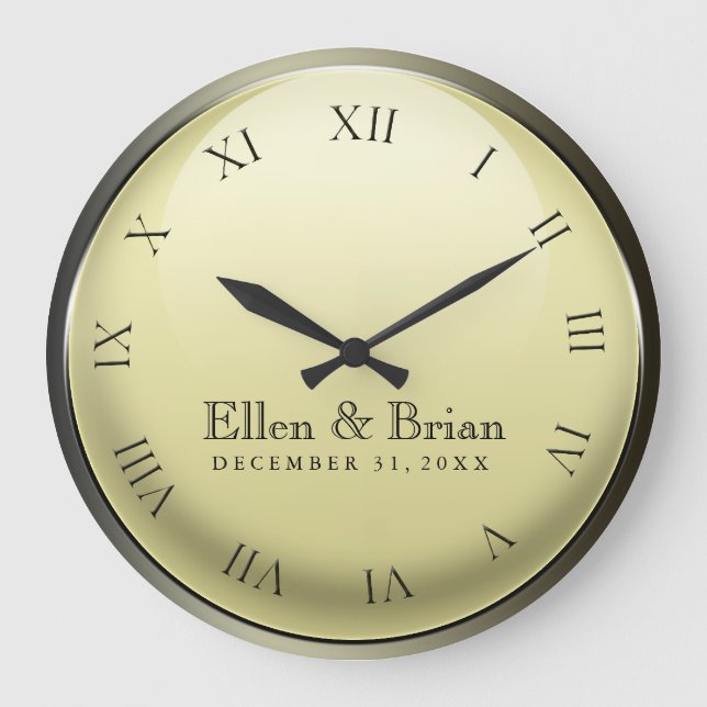 New Year's Eve Wedding Clock (Front)