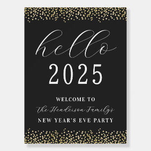New Years Eve Welcome Party Sign Poster