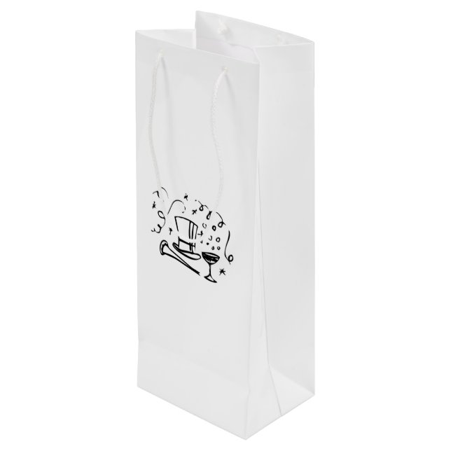 New Years Eve Wine Gift Bag (Back Angled)