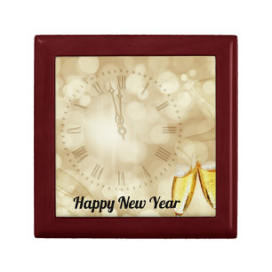New Year's Eve with champagne glasses  Gift Box