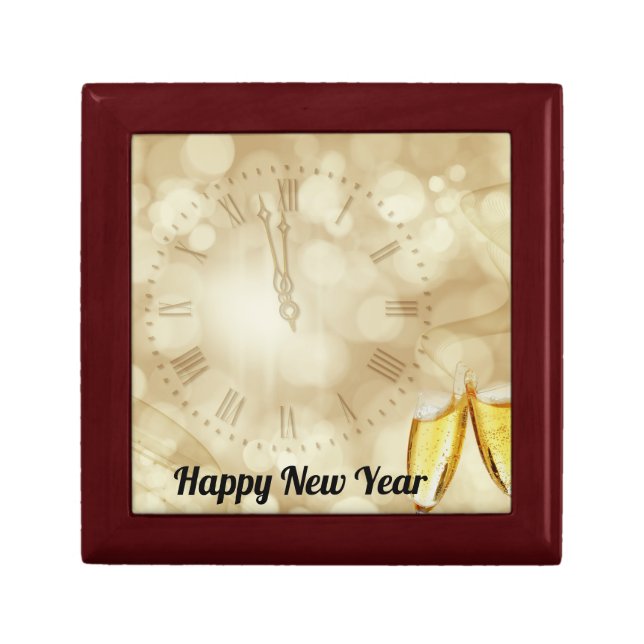 New Year's Eve with champagne glasses  Gift Box (Front)