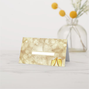 New Year's Eve with champagne glasses Place Card