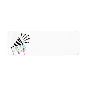 New Year's Festive Colorful Return Address Label