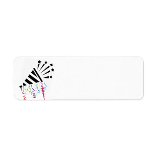 New Year's Festive Colorful Return Address Label