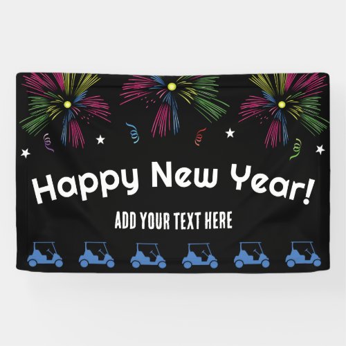 New Years golf cart parade banner