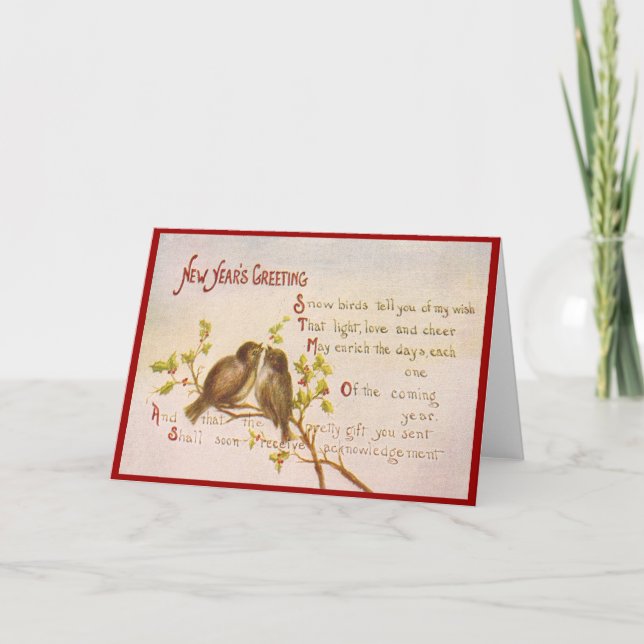 New Year's Greeting Holiday Card (Front)