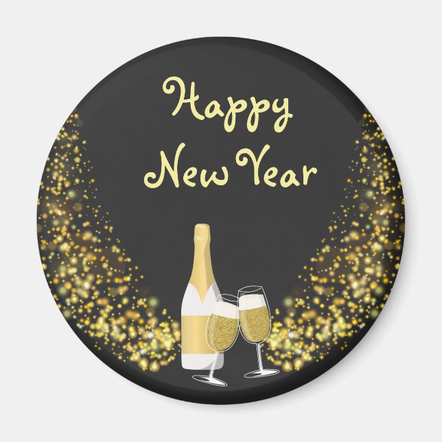 New Years Happy New Year Magnet (Front)