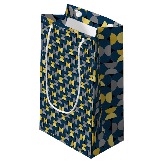 New Year's Herringbone Small Gift Bag (Front Angled)