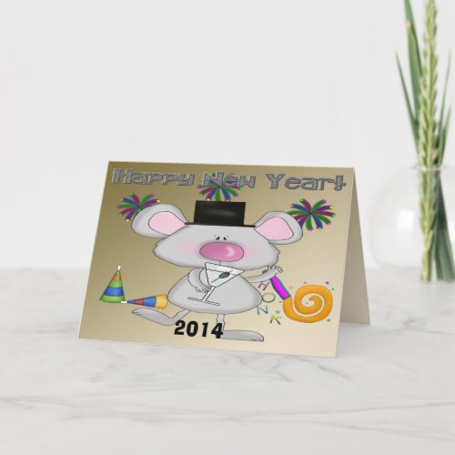 New Years Mouse Greeting Card