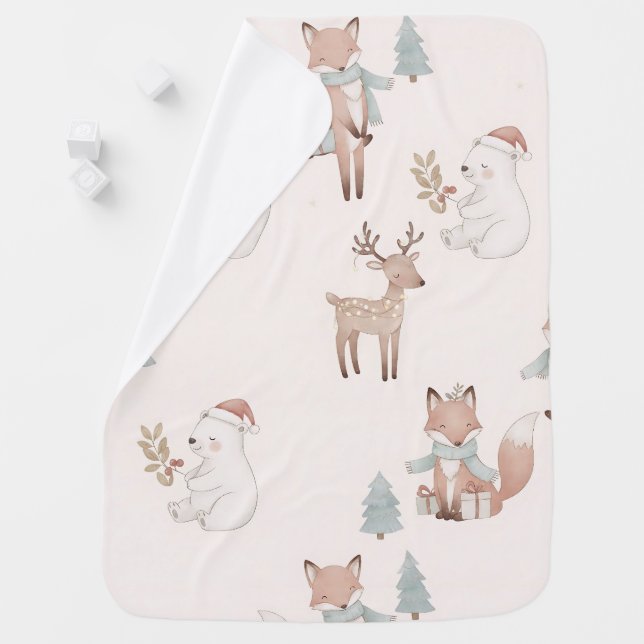 New Year's packaging, bears and chanterelles with  Baby Blanket (In Situ)