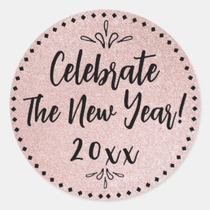 New Years Party Classic Round Sticker