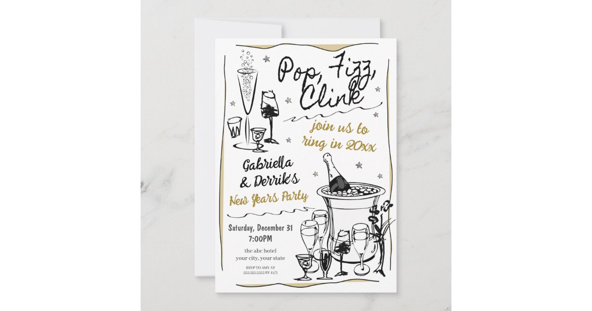 New Years Party Invitation | Zazzle