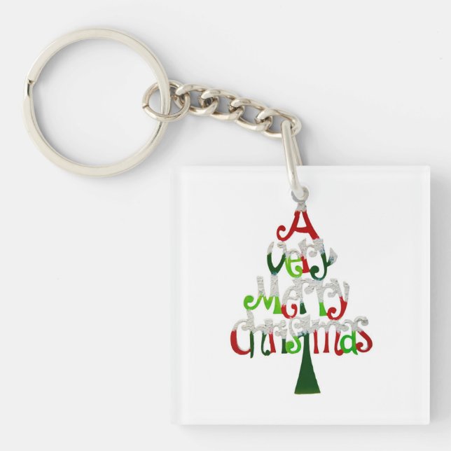 New Year's pendant Christmas tree Keychain (Front)