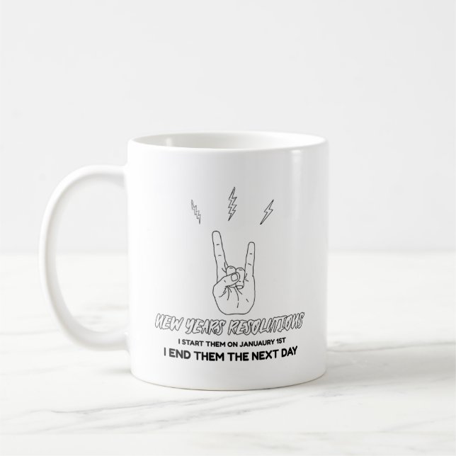 New Years resolutions best intentions  Coffee Mug (Left)