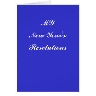 New Year's Resolutions Cards