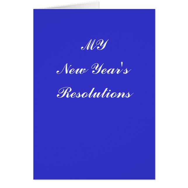 New Year's Resolutions Cards (Front)