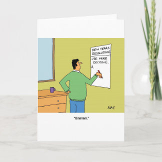 New Year's Resolutions cartoon card