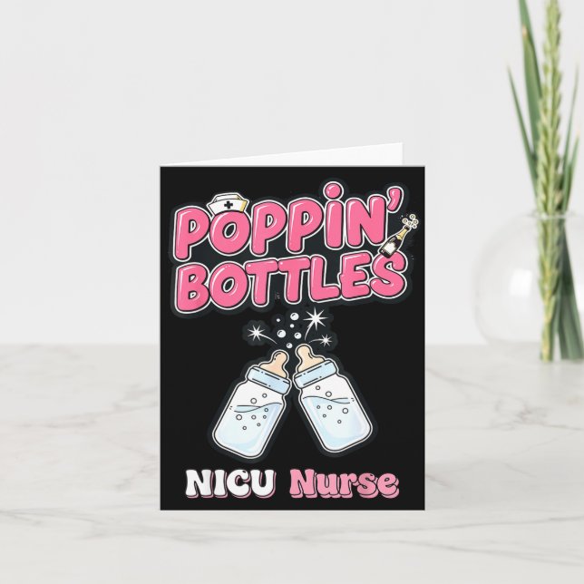 New Years Shirt, Nurse Png Bottles For The New Yea Card (Front)