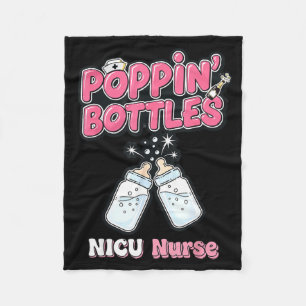 New Years Shirt, Nurse Png Bottles For The New Yea Fleece Blanket