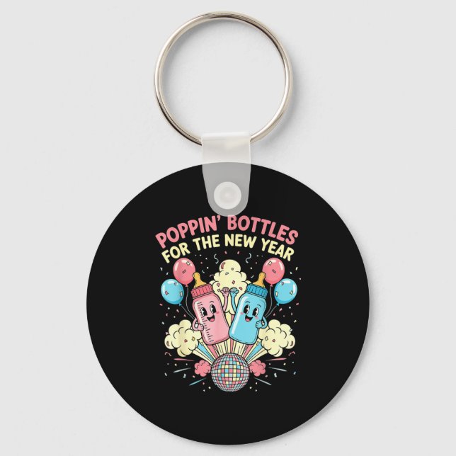New Years Shirt, Nurse Png Bottles For The New Yea Keychain (Front)