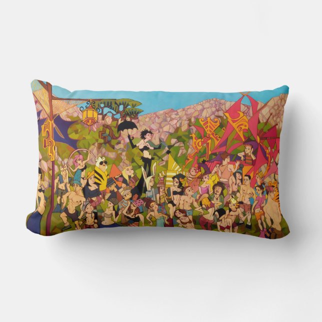 New Years Simi Valley Lumbar Pillow (Front)