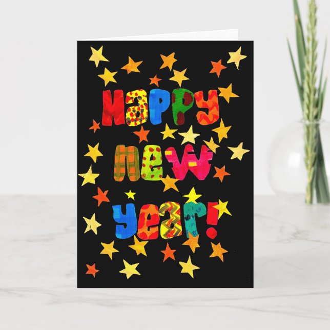 New Year's Starry Greeting Card (Front)