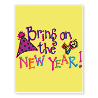 New years temporary tattoos