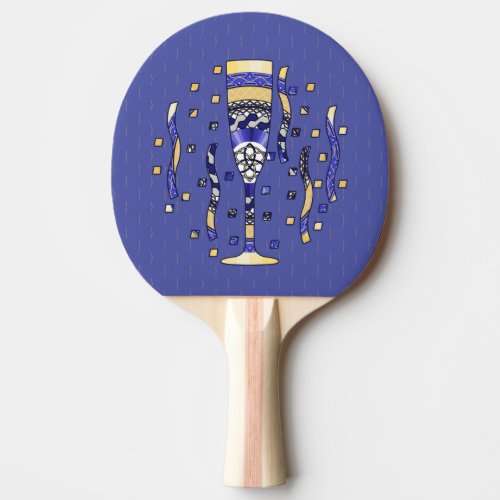 New Years Toast Ping Pong Paddle