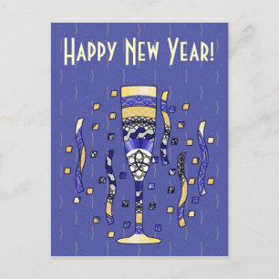 New Year's Toast Postcard