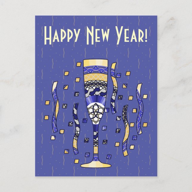 New Year's Toast Postcard (Front)