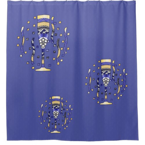 New Years Toast Shower Curtain