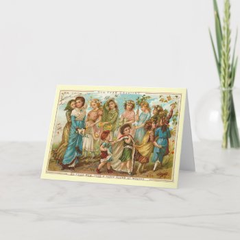 New Years Vintage Greetings Card by vintagecreations at Zazzle