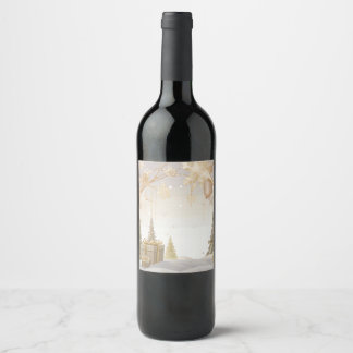 New Year's Wine Bottle Label