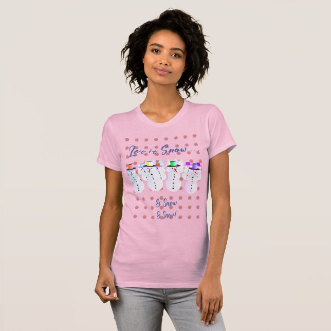 New Year's Winter Fun Snowman T-Shirt (Front Full)