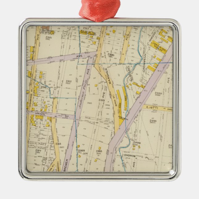 New York 10 Metal Ornament (Front)