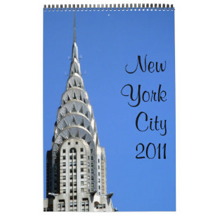 new york 15 month single page calendar