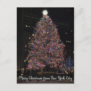 New York 2018 Rockefeller Center Christmas Tree Holiday Postcard