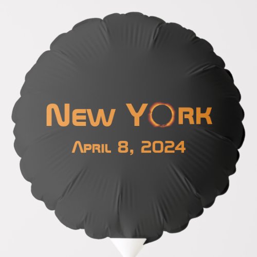 New York 2024 Total Solar Eclipse  Balloon