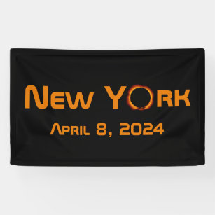 New York 2024 Total Solar Eclipse  Banner
