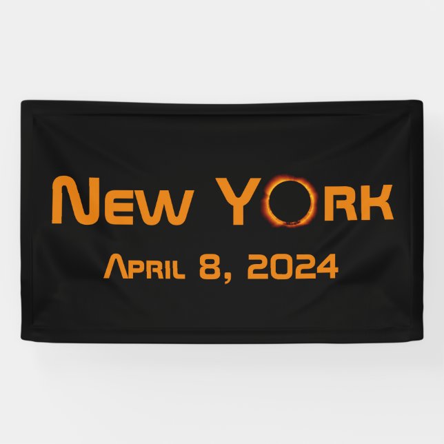 New York 2024 Total Solar Eclipse  Banner (Horizontal)