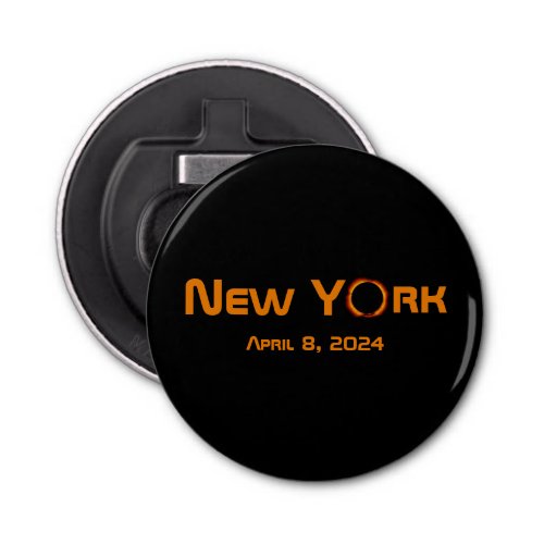 New York 2024 Total Solar Eclipse  Bottle Opener