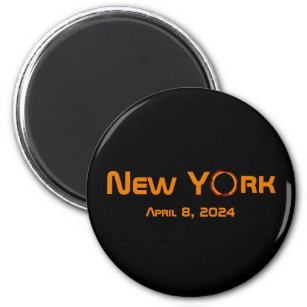 New York 2024 Total Solar Eclipse  Magnet