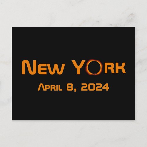 New York 2024 Total Solar Eclipse  Postcard