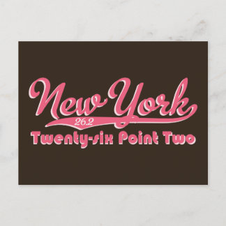 New York 26.2 Pink Marathon Postcard