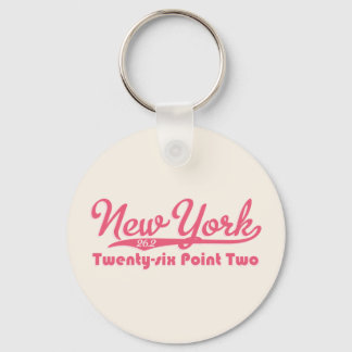 New York 26.2 Pink Maratrhon Key Chain