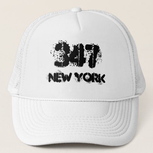 New York 347 area code Trucker Hat