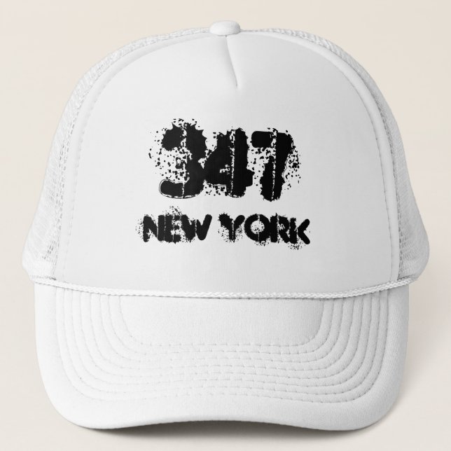New York 347 area code. Trucker Hat (Front)